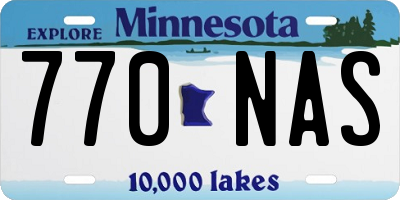 MN license plate 770NAS