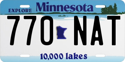 MN license plate 770NAT