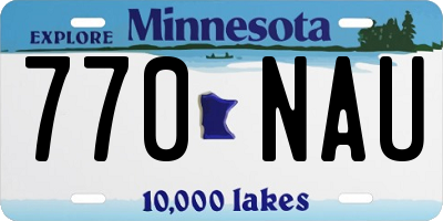 MN license plate 770NAU