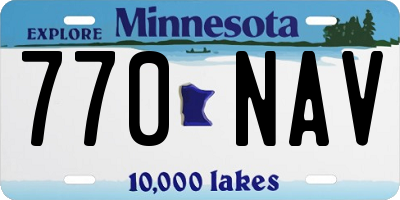 MN license plate 770NAV