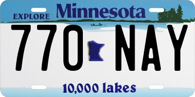 MN license plate 770NAY