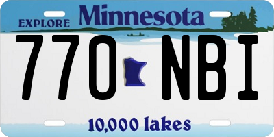 MN license plate 770NBI