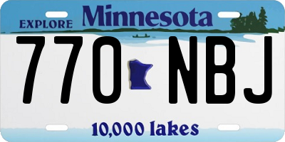 MN license plate 770NBJ