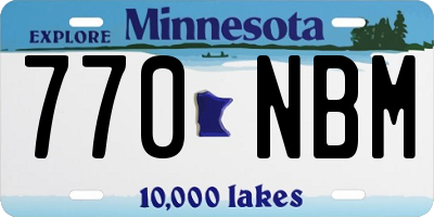 MN license plate 770NBM