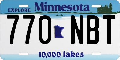 MN license plate 770NBT