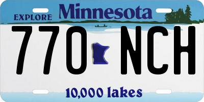 MN license plate 770NCH