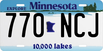 MN license plate 770NCJ