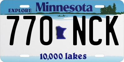 MN license plate 770NCK