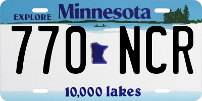 MN license plate 770NCR