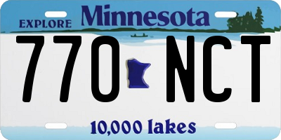 MN license plate 770NCT