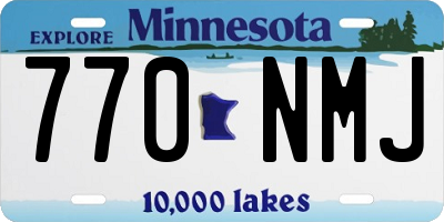 MN license plate 770NMJ