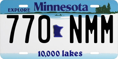 MN license plate 770NMM
