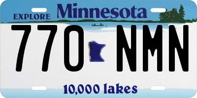MN license plate 770NMN