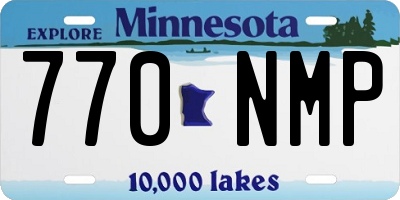 MN license plate 770NMP