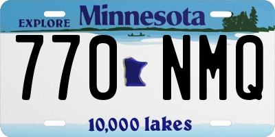 MN license plate 770NMQ