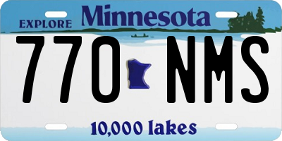 MN license plate 770NMS