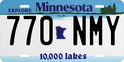 MN license plate 770NMY