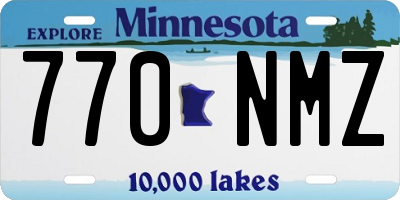 MN license plate 770NMZ