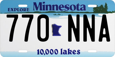MN license plate 770NNA