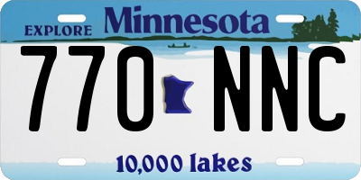MN license plate 770NNC