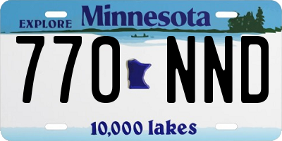 MN license plate 770NND