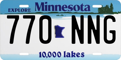 MN license plate 770NNG