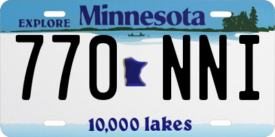 MN license plate 770NNI
