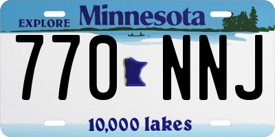 MN license plate 770NNJ