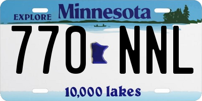 MN license plate 770NNL