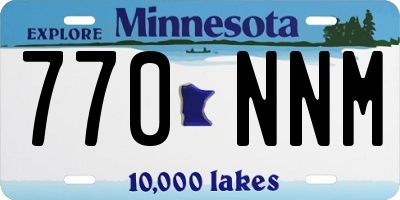 MN license plate 770NNM