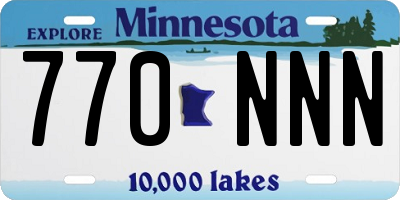 MN license plate 770NNN