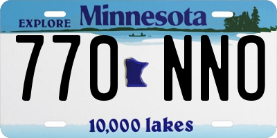 MN license plate 770NNO