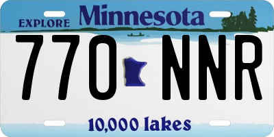 MN license plate 770NNR