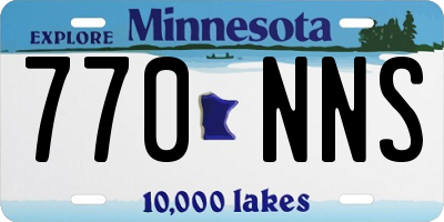 MN license plate 770NNS