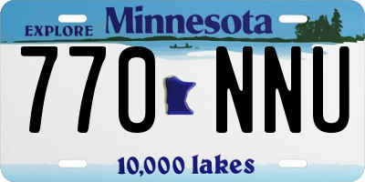 MN license plate 770NNU