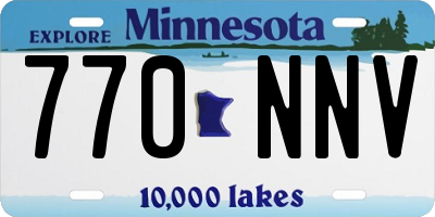 MN license plate 770NNV