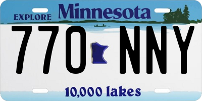 MN license plate 770NNY