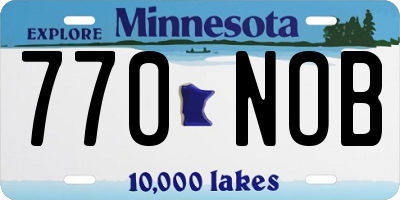MN license plate 770NOB