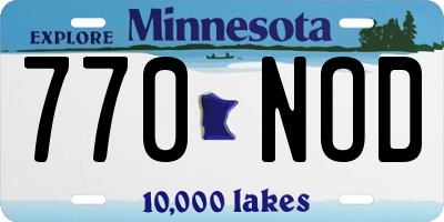 MN license plate 770NOD
