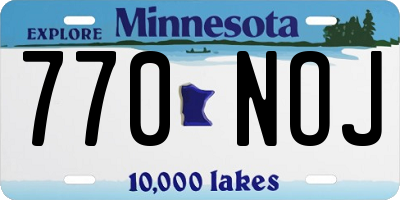 MN license plate 770NOJ