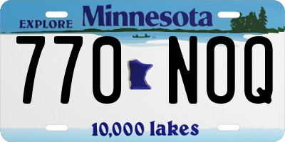 MN license plate 770NOQ