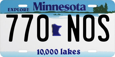 MN license plate 770NOS
