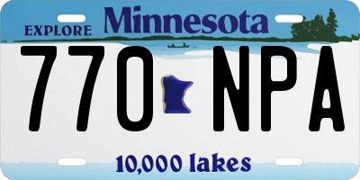 MN license plate 770NPA