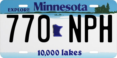 MN license plate 770NPH