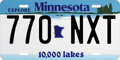 MN license plate 770NXT