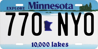 MN license plate 770NYO