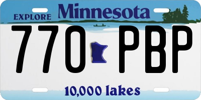 MN license plate 770PBP