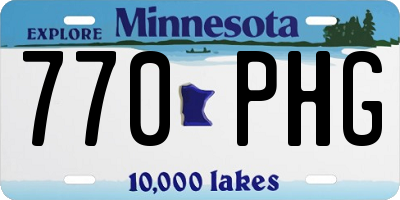 MN license plate 770PHG