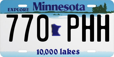 MN license plate 770PHH