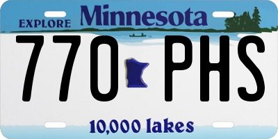 MN license plate 770PHS